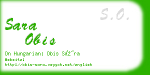 sara obis business card